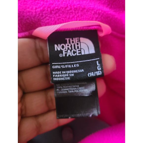 The North Face Girls’ Large (14/16) Fuchsia Pink Fleece Full-Zip Jacket - Picture 2 of 4